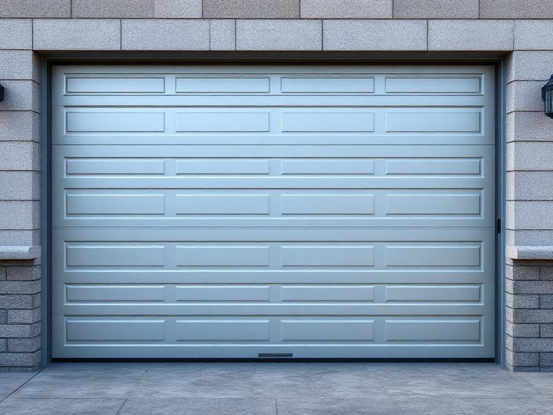 Modern insulated garage door showing energy efficient construction